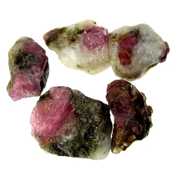 Bra Pris Parti 5 st Sällsynt Purpur Röd Rubin 55,24 carat Naturlig Kristall i Matrix Fin Kvalitet & Färg från Jagdlek Afganistan Köp Nu!