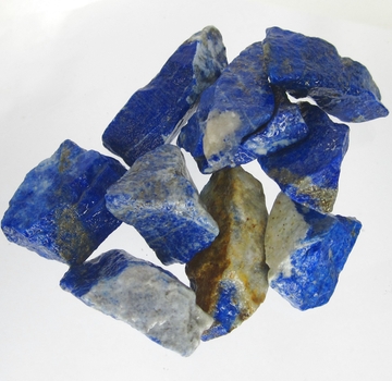 Bra Pris Parti 10 st Rå Oslipad Vackert Blå Afgansk Lapis Lazuli 118 gram Brottstycken Bra Kvalitet Köp Nu!