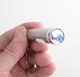 Bra Pris Liten Praktisk UV & LED Ficklampa Storlek Endast 65x15 mm med nyckelring, i silver färgad metall inklusive batterier Köp Nu!