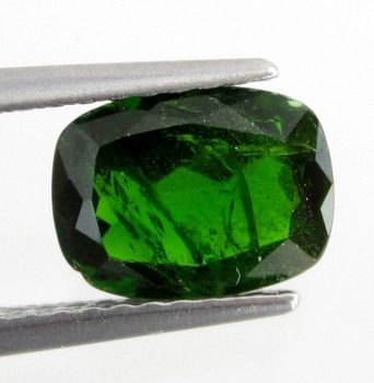 Bra Pris Sällsynt Sibirisk Krom Diopsid 1,25 carat Kudd Slipning Mycket Fin Djup Grön Färg Köp Nu!
