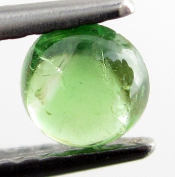 Bra Pris Mycket Fin Grön Tsavorit Granat 0,39 carat Rund Cabochon Mycket Bra Slipning & Lyster från Tanzania Köp Nu!