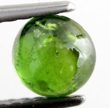 Bra Pris Mycket Fin Grön Tsavorit Granat 0,82 carat Rund Cabochon Mycket Bra Slipning & Lyster från Tanzania Köp Nu!