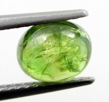Bra Pris Mycket Fin Grön Tsavorit Granat 1,37 carat Oval Cabochon Mycket Bra Slipning & Lyster från Tanzania Köp Nu!