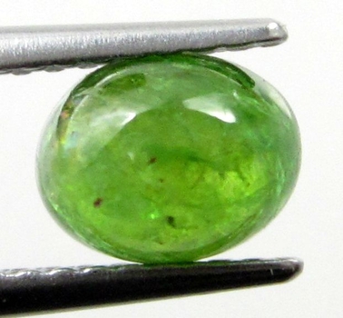 Bra Pris Mycket Fin Grön Tsavorit Granat 1,25 carat Oval Cabochon Mycket Bra Slipning & Lyster från Tanzania Köp Nu!