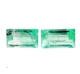 Bra Pris Parti 2 st Sällsynt Topp Grön Smaragd 0,29 carat Baguett Slipning Hög Kvalitet från Panjshir Valley Afganistan Köp Nu!