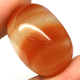 Bra Pris Mycket Vacker Orange med ränder Agat 81,60 carat Oval Cabochon Slipning Väldigt Fin Färg & Kvalitet från Botswana Afrika Köp Nu!