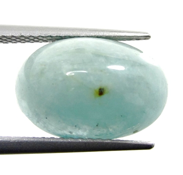 Bra Pris Mycket Vacker Grönaktigt Blå Akvamarin 6,85 carat Oval Cabochon Slipning Fin Lyster & Kvalitet från Brasilien Köp Nu!