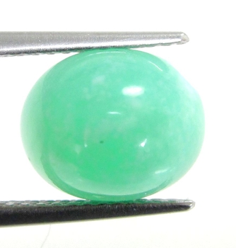 Bra Pris Mycket Fin Grön Krysopras 4,27 carat Oval Cabochon Slipning Bra Kvalite & Jämn Färg från Afrika Köp Nu!