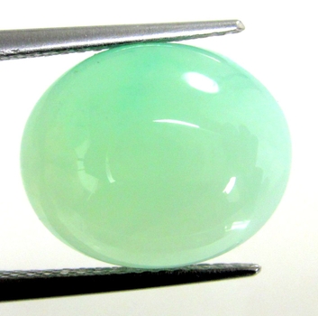 Bra Pris Mycket Fin Grön Krysopras 6,97 carat Oval Cabochon Slipning Bra Kvalite & Jämn Färg från Afrika Köp Nu!