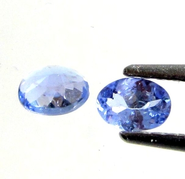 Bra Pris Parti 2 st Violett Blå Tanzanit 0,33 carat Oval Fasett Slipning Mycket Fin Från Tanzania Köp Nu!