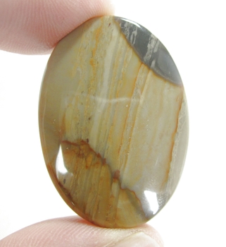 Bra Pris Vacker Mönstrad Polykrom Jaspis 61,34 carat Oval Cabochon Slipad Mycket Bra Kvalitet & Färg från Madagaskar Köp Nu!