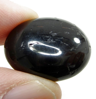 Bra Pris Trumlad Polerad Mycket Fin Schörl (Svart Turmalin) 10,62 Gram Naturlig Intressant Samlarsten från Brasilien Köp Nu!