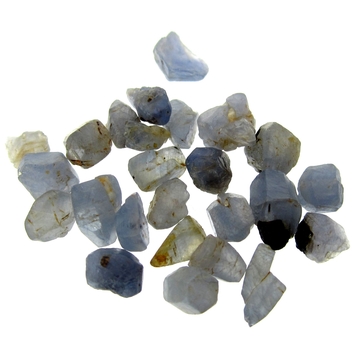 Bra Pris Parti 25 st Mycket Fin Rå Oslipad Blå-blågrå Safir 15,88 carat Naturliga Kristaller Bra Färg & Kvalitet från Kashmir Pakistan Köp Nu!