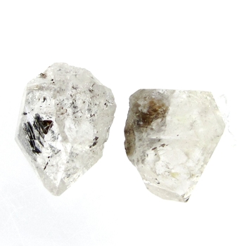 Bra Pris Parti 2 st Äkta Oslipad Diamant Kvarts 14,16 carat Naturlig Kristall med Actinolit från Afganistan Köp Nu!