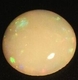 Bra Pris Mycket Fin Lystrande Opal 0,43 carat Rund Cabochon Bra Kvalitet från Coober Pedy Australien Köp Nu!