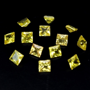 Bra Pris Parti 13 st Mycket Vacker Intensiv Gul Safir 1,91 carat Prinsess Slipning Topp Lyster & Kvalitet från Songea Tanzania Köp Nu!