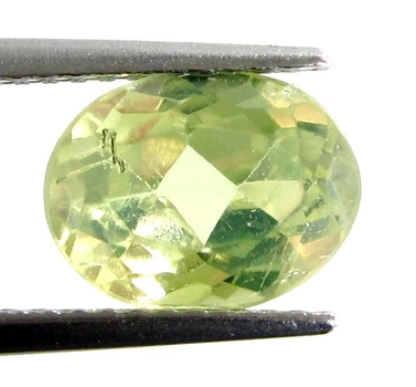 Bra Pris Mycket Bra kvalitet Neon Gulgrön Krysoberyll 2,83 carat Oval Slipning Super Fin Lyster & Färg från Afrika Köp Nu!
