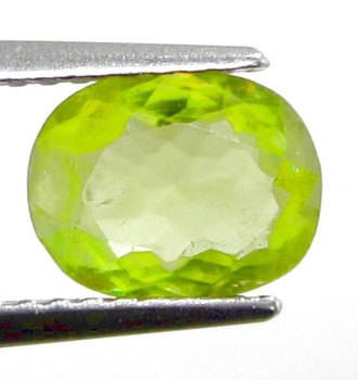 Bra Pris Mycket Vacker Neon Gulgrön Sphene (Titianit) 1,19 carat Oval Slipad Mycket Fin Kvalitet & Lyster från Madagaskar Köp Nu!