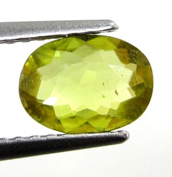 Bra Pris Mycket Vacker Neon Gulgrön Sphene (Titianit) 0,84 carat Oval Slipad Mycket Fin Kvalitet & Lyster från Madagaskar Köp Nu!