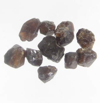 Good Price Parcel 10 pcs Untreated Rare Rough Uncut Deep Redish Brown Zircon 58,67 carat Natural Crystal Goodlooking Cubic Shape from Africa Purchase Now!