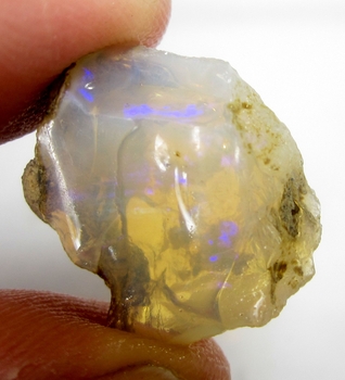 Bra Pris Sällsynt Rå Oslipad Lystrande Somalisk Opal 19,05 carat Naturlig Kristall Mycket Fin Kvalitet & Färg Sprakande Köp Nu!