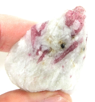 Bra Pris Spännande Specimen Vacker Rosa Turmalin (Rubellit) 45,8 gram Naturlig Kristall i Kvarts Intressant Samlar Objekt från Brasilien Köp Nu!