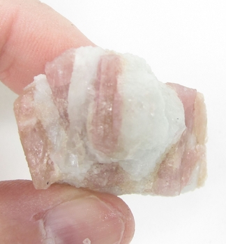 Bra Pris Spännande Specimen Vacker Rosa Turmalin (Rubellit) 30,5 gram Naturlig Kristall i Kvarts Intressant Samlar Objekt från Brasilien Köp Nu!