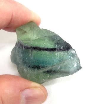 Bra Pris Mycket Fin Randig Grön Violett Mix Färg Fluorit 38,4 gram Naturlig Kristall Brottstycke Transparent Bästa Kvalitets Matrial från Kina Köp Nu!