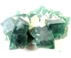 Bra Pris Spännande Topp Exemplar Kubisk Blåaktigt Grön Flourit 120 gram Naturliga Transparenta Kristaller i Formation med Lite Kvarts Perfekt Samlar Stuff från Afrika Köp Nu!