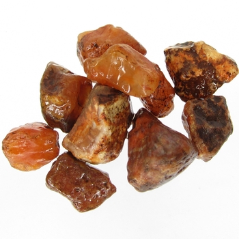 Bra Pris Parti 10 st Rå Oslipad Obehandlad Intressant Brun Orange Röd Karneol 50 gram Naturliga Bitar Noduler Mycket Fin Kvalitet & Färg från Afrika Köp Nu!
