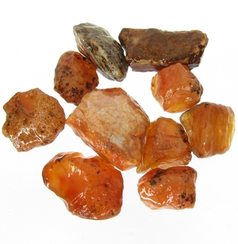 Bra Pris Parti 10 st Rå Oslipad Obehandlad Intressant Brun Orange Röd Karneol 49 gram Naturliga Bitar Noduler Mycket Fin Kvalitet & Färg från Afrika Köp Nu!