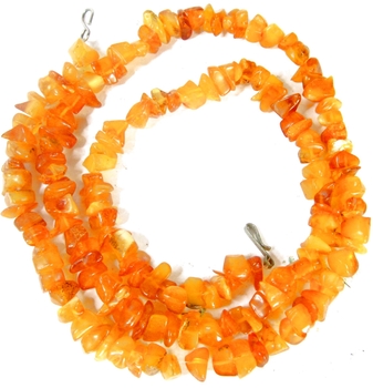 Bra Pris Halsband Chips av Polerad Äkta Bärnsten 85 carat Härlig Gul Färg Translucent från Östersjön Köp Nu!