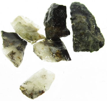 Bra Pris Parti 6 st Hög Intressant Små Bitar Malm med Guld Korn i Matrix totalt 1,85 gram Naturliga Brottstycken Med Korn Bra Kvalitet Spännande Samlarstuff från Bergslagen Sverige Köp Nu!
