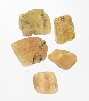 Bra Pris Parti 5 st Rå Oslipad Obehandlad Äkta Imperial Orange Topas 30,60 carat Naturlig Kristall Bra Färg & Kvalitet från Ouro Preto Brasilien Köp Nu!