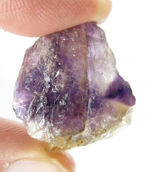 Bra Pris Obehandlad Rå Oslipad Violett med Vit Kvartsbandad Ametist 52,01 carat Naturlig Kristall Bit Fin Färg & Kvalitet från Brasilien Köp Nu!