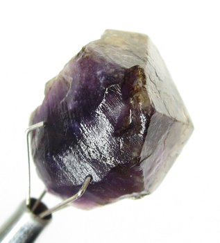 Bra Pris Obehandlad Rå Oslipad Violett med Vit Kvartsbandad Ametist 23,33 carat Naturlig Kristall Bit Fin Färg & Kvalitet från Brasilien Köp Nu!