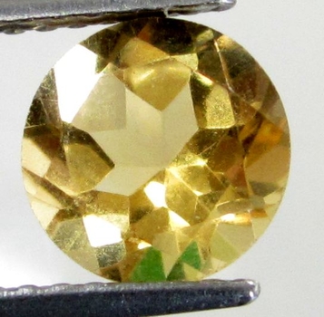 Bra Pris Mycket Fin Guld Gul Citrin 1,25 carat Rund Slipning Topp Lyster & Kvalitet från Brasilien Köp Nu!