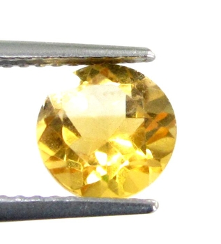 Bra Pris Mycket Fin Intensiv Guld Gul Citrin 1,21 carat Rund Slipning Topp Lyster & Kvalitet från Brasilien Köp Nu!