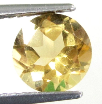 Bra Pris Mycket Fin Intensiv Guld Gul Citrin 1,28 carat Rund Slipning Topp Lyster & Kvalitet från Brasilien Köp Nu!