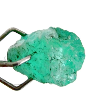 Bra Pris Rå Oslipad Mycket Sällsynt Intensiv Blåaktigt Grön Smargad Kristall 1,59 carat Naturlig Kristall Transparent från Colombia Köp Nu!