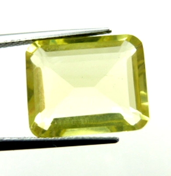 Bra Pris Bästa Kvalitet Intensiv Gul Citron Kvarts 8,66 carat Oktagon Slipning Topp Lyster & Färg Perfekt till Samlare & Juvelerare från Indien Köp Nu!