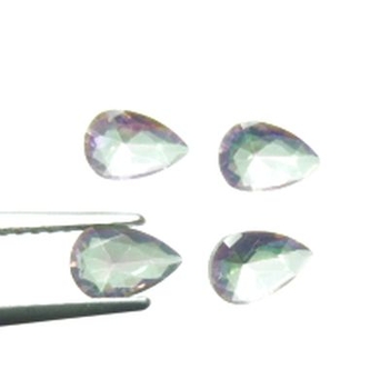 Bra Pris Parti 4 st Topp Lystrande Multi Färgspelande Mystik Kvarts 1,10 carat Dropp Slipning Mycket Fin Kvalitet Spännande Matrial för Smyckestillverkare Köp Nu!