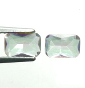 Bra Pris Parti 2 st Topp Lystrande Multi Färgspelande Mystik Kvarts 0,72 carat Kudd Slipning Mycket Fin Kvalitet Spännande Matrial för Smyckestillverkare Köp Nu!