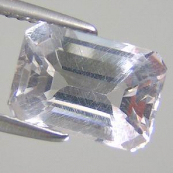 Bra Pris Mycket Sällsynt Pollucit 3,36 carat Oktagon Slipning Härlig Lyster & Kvalitet Samlarsten från Afganistan Köp Nu!
