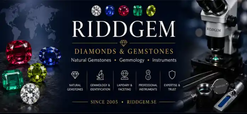 RIDDGEM Diamonds & Gemstones – naturliga ädelstenar och gemmologi sedan 2005
