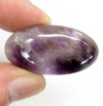 Bra Pris Vacker Vit Violett Kvarts Bandad Ametist 58,64 carat Oval Cabochon Slipning Bra Kvalitet & Lyster från Brasilien Köp Nu!
