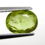 Bra Pris Mycket Vacker Neon Gulgrön Sphene (Titianit) 1,42 carat Oval Slipad Mycket Fin Kvalitet & Lyster från Madagaskar Köp Nu!