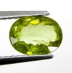 Bra Pris Mycket Vacker Neon Gulgrön Sphene (Titianit) 1,21 carat Oval Slipad Mycket Fin Kvalitet & Lyster från Madagaskar Köp Nu!