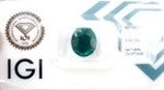 Bra Pris Certifierad Intensiv Djup Blå Grön Dioptas 5,43 carat Oval Slipning Ytterst Sällsynt Samlarsten från Namibia Köp Nu!