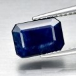 Bra Pris Mycket Fin Kvalitet Djup Blå Safir 1,93 carat Oktagon Slipning Härlig Färg&Lyster från Afrika Köp Nu!